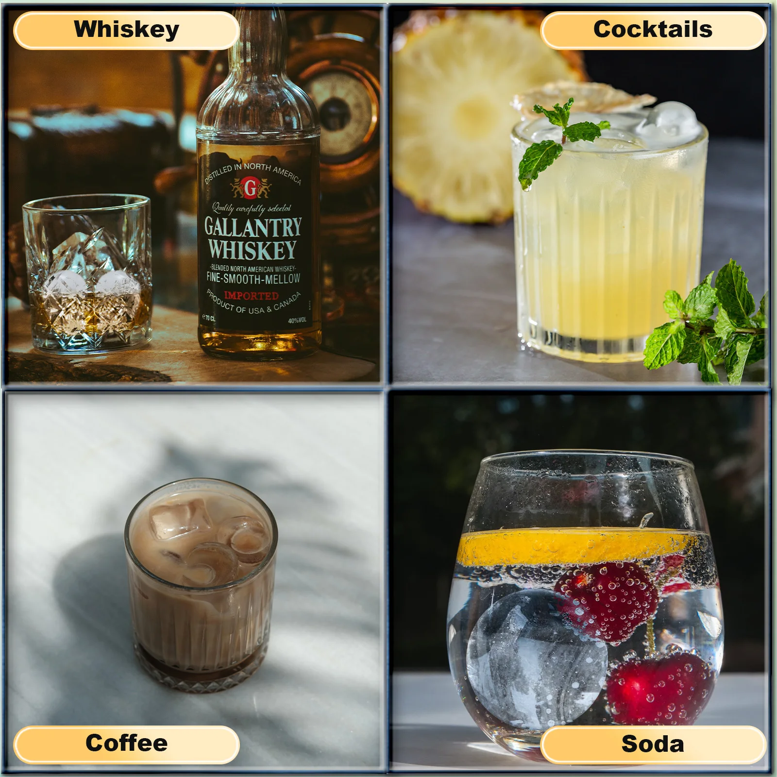 4 Grid Big Ice Tray Mold Box Large Food Grade Silicone Ice Cube Square 2/3PCS Tray Mold DIY Maker Cube for Whiskey