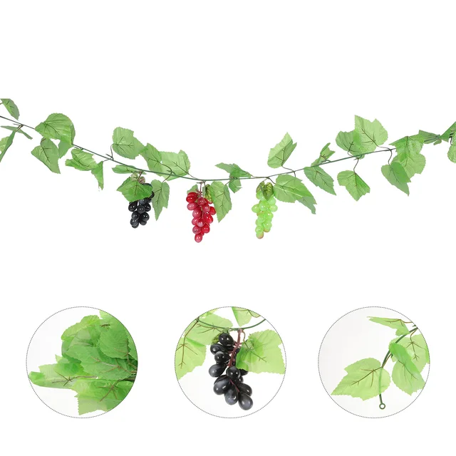 Photo Prop Szimuláció Szőlőcsokor Élethű Szőlő Mesterséges Medál Pvc Hamis Klaszterek Beltéri Dekoráció - Image 5