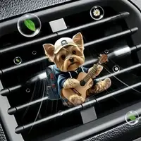 Hoodie Puppy Car Air Outlet Clip Decor Aromatherapy Sheets Solid Air Freshener 2D Flat Cartoon Auto Interior Ornaments - Image 5