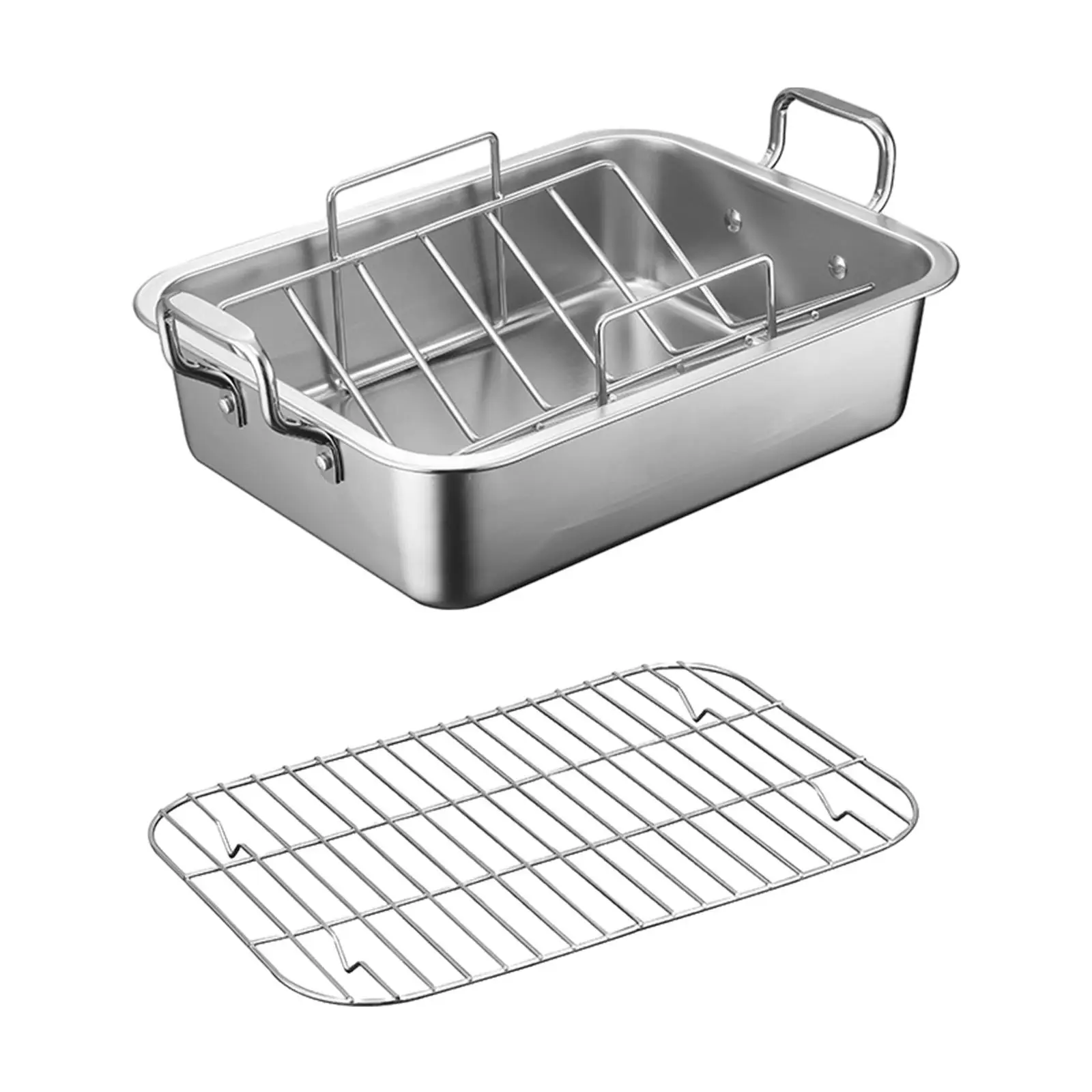 

Oven Roaster Tray Oil Filter Bakeware Bakeware Dish for Meat Chicken Grill
