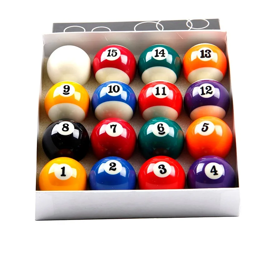 Standard Size 2.25inch Resin Billiard Pool Ball Set 57.2mm 16x