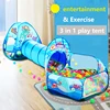 3 in 1 Children's Tent Toy Ball Pit Pool House Portable Children Tipi Tents Crawling Tunnel Pop Up Tent House Kids Camping Tent 1