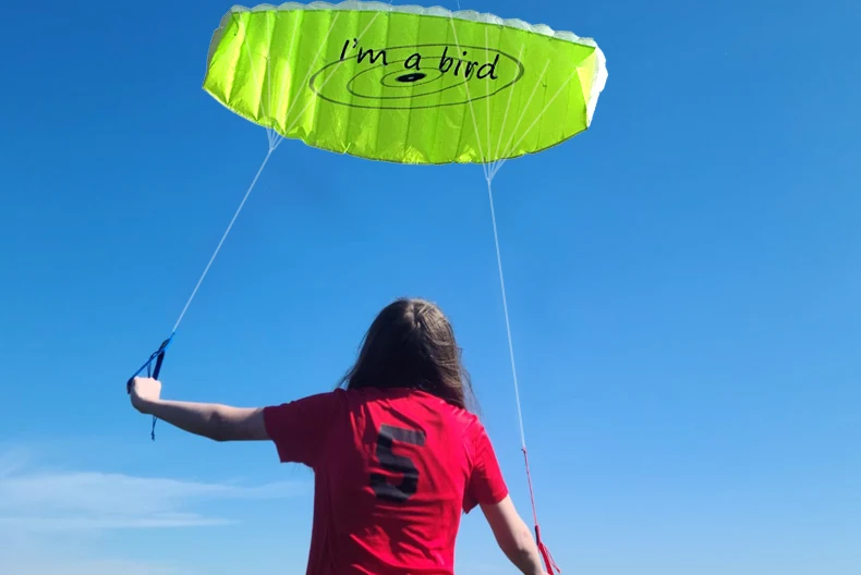 Outdoor Fun Sports Power Dual Line Stunt Parafoil Parachute Sports Beach Kite For Beginner Beach Kite Stunt Kite Power Parafoil Kite Parafoil Kite