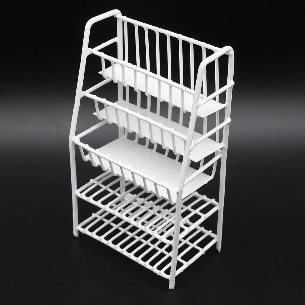 

1/12 Scale Multifunctional Rack Magazine Rack Furniture for Dollhouse Decor