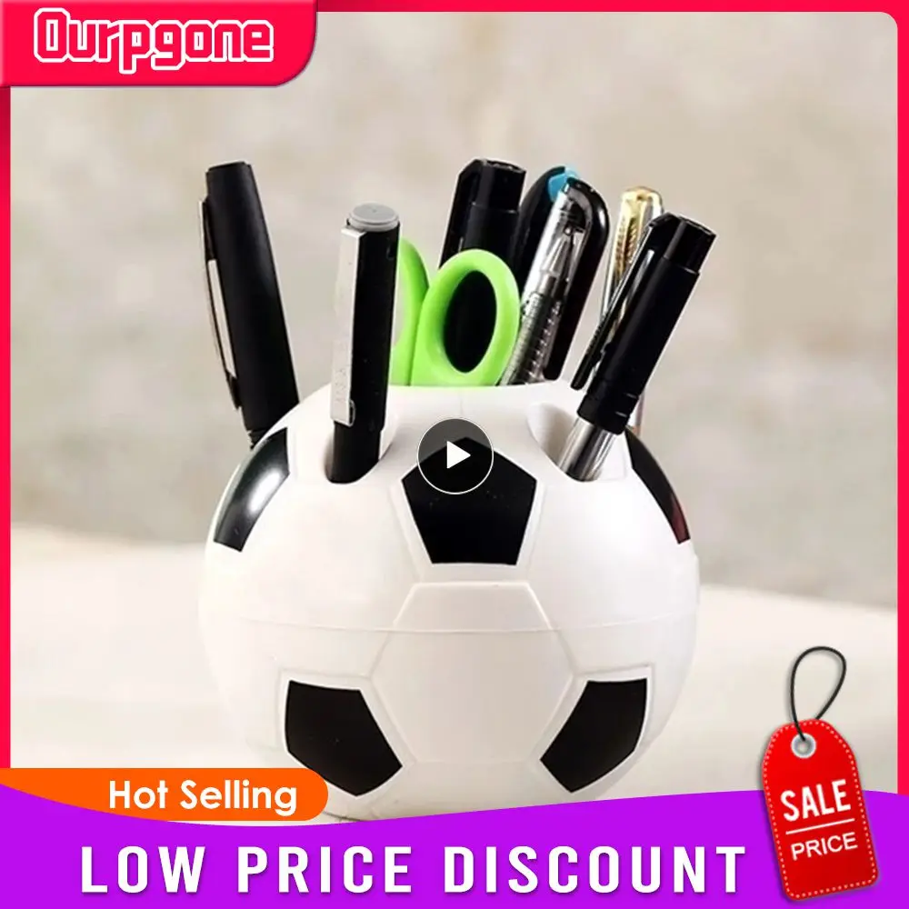 

Multi-function Football PenHolder Plastic Desktop Storage Box Case Make Up Cosmetic Holder School Office Stationery Organizer