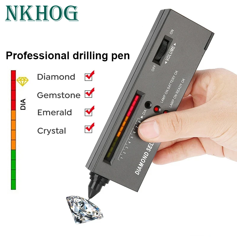 Tester Professionale Per Diamanti Ad Alta Precisione Moissanite Gemstone Gem Selector Jewelry Watcher Tool Led Diamond Indicator Test Pen