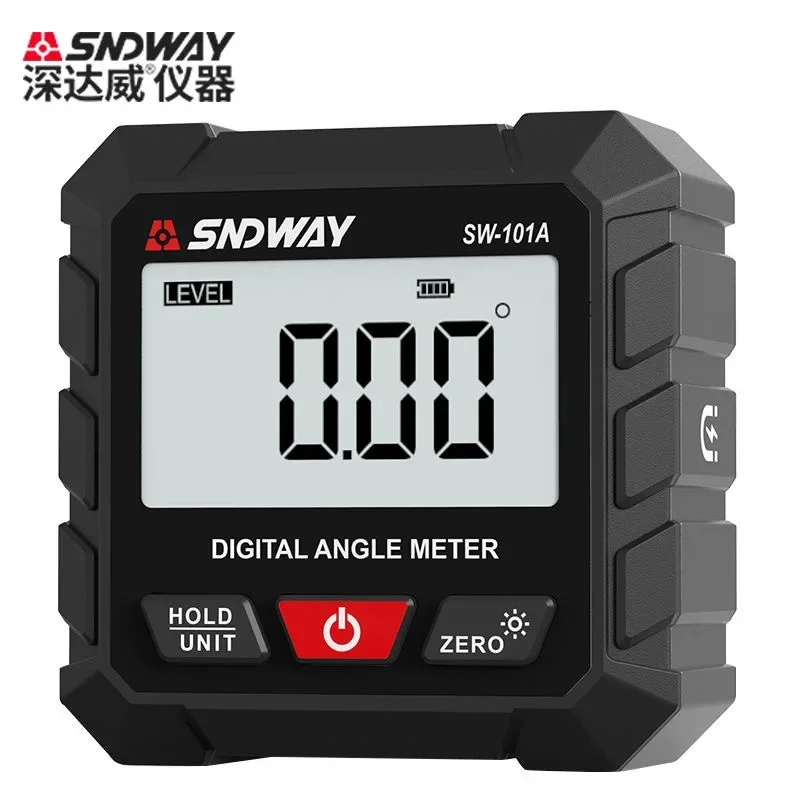 안정적인 SNDWAY SW-101A 디지털 경사계 고정밀 전자 각도기 휴대용 레벨 각도기 전자 각도 측정기