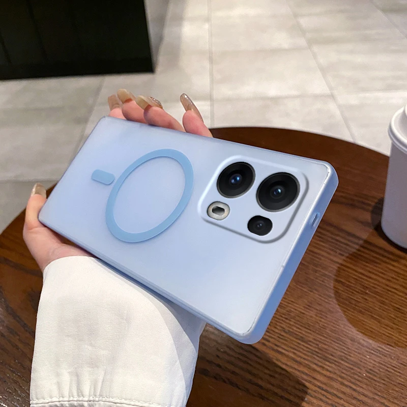 Matte Clear Magnetic Wireless Charging Phone Case