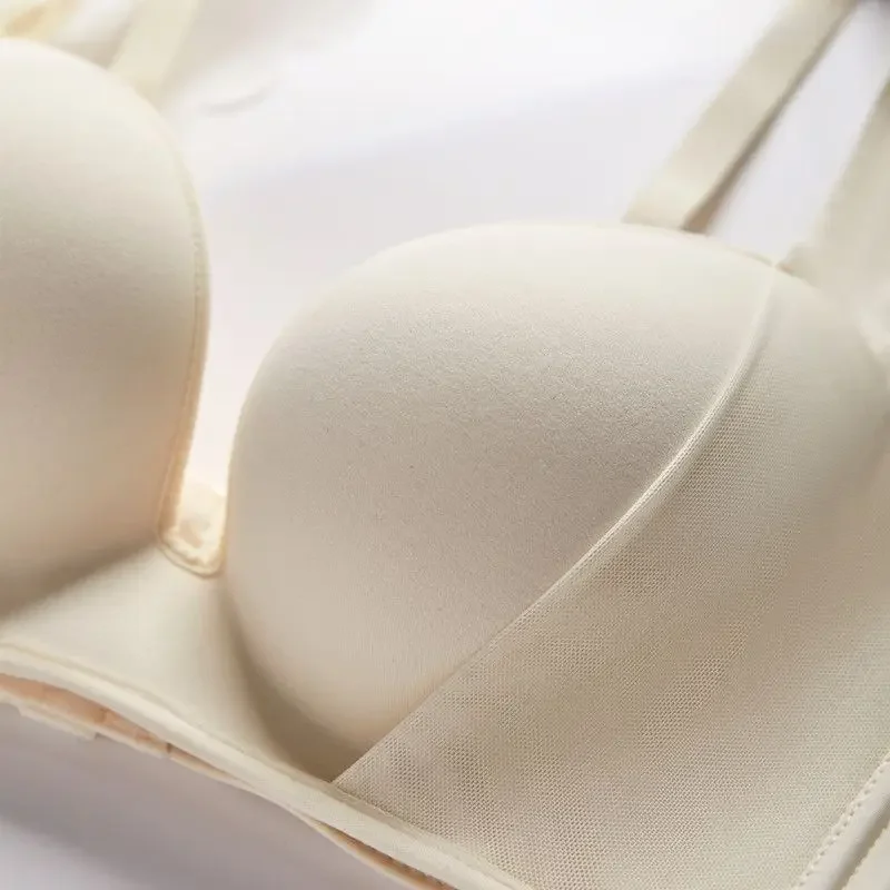 Side view of extra-thick padded bra with smooth coverage and wire-free support