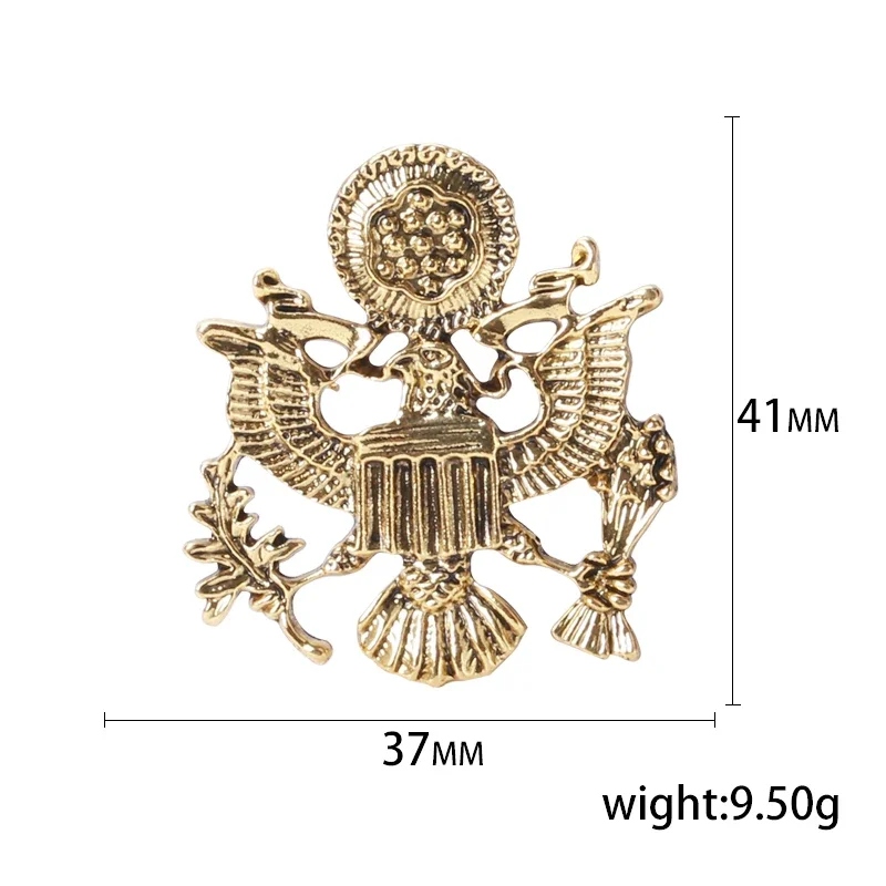 Modische Emaille-Broschen mit Kreativem Doppeladler-Design für Damen und Herren, Unisex Tier-Pins für Veranstaltungen, Party-Dekoration, Kleidungszubehör – Detail 5