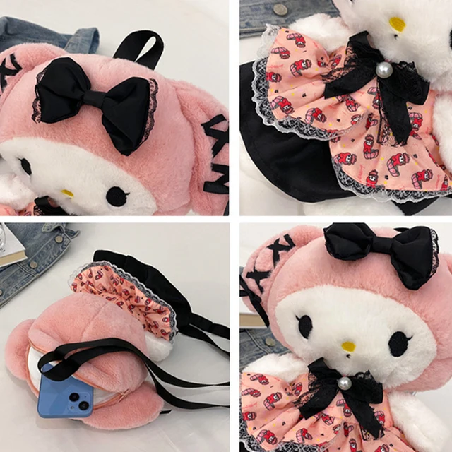 Kawaii Sanrio Plush Bag: Kuromi Backpack & My Melody Tote 5