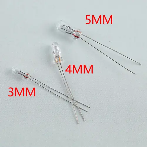 10/25/50pcs/lot Miniature 0.07A 3mm 4mm 5mm 3V/6V/9V/12V/24V Mini Lamp Light Bulb Edison Incandescent Filament Rice