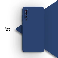 Luxurious Liquid Silicone Phone Case with Soft Camera Protection - Elegant and Durable Back Cover for Xiaomi 9 Explorer (Navy Blue)