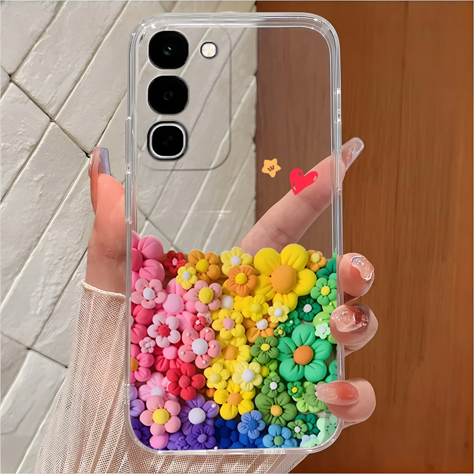 Cute Cartoon Clear Soft TPU Silicone Shockproof Phone Case - Anti-Slip Cover