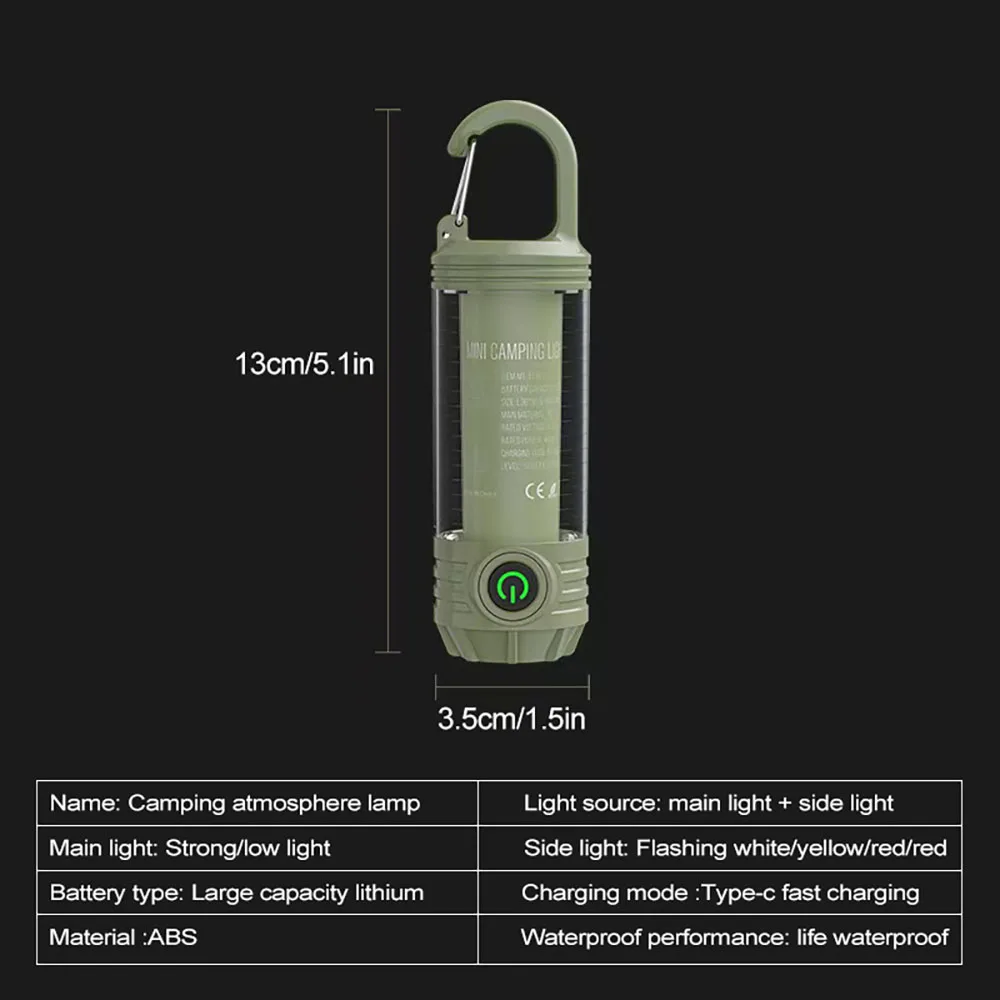 Multi Functional Outdoor Camping Light LED Night Riding Light Rechargeable Flashlight Night Waterproof Travel