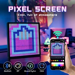 Smart LED Matrix Pixel Display Screen APP Control DIY Programmable Night Light Text Pattern Animation Gaming Room Home Decor