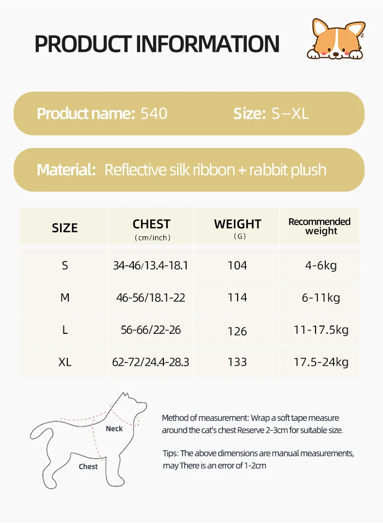 Detalhe do peitoral canino com tiras refletivas de alta visibilidade e fechamento por fivela