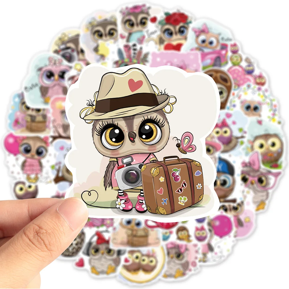 10/30/50pcs Kawaii Cartoon She-Owl Stickers for Notebook Laotop Tablet Phone Waterproof Graffiti Kids Sticker Decals Classic Toy
