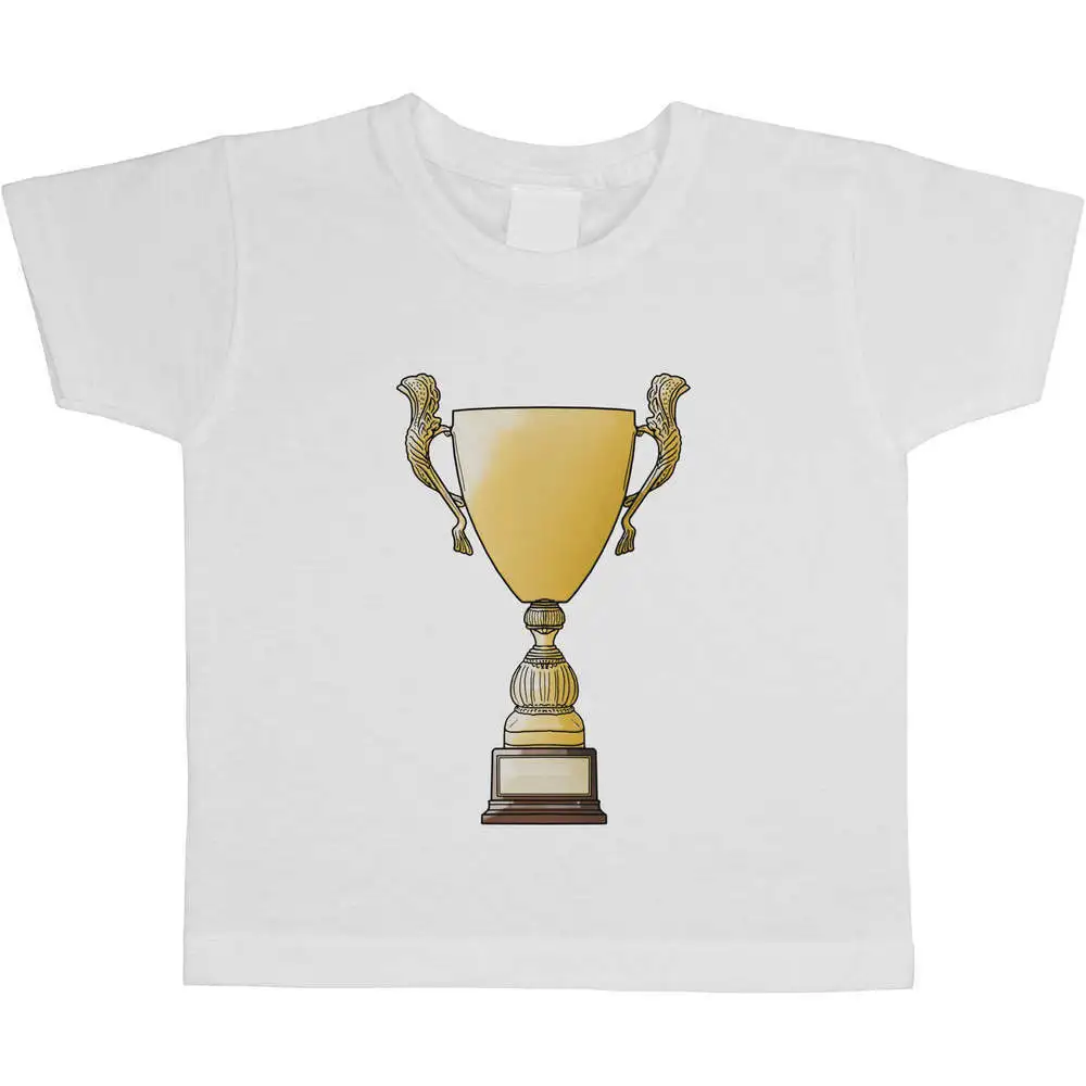 

Детские/Детские футболки Trophy' для мальчиков и девочек, летние высококачественные футболки из 100% хлопка с коротким рукавом