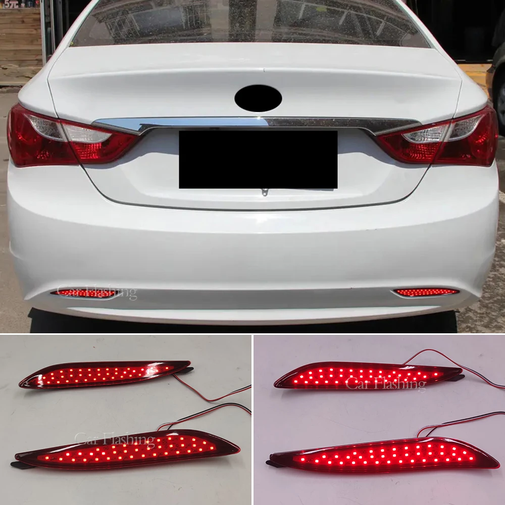 2pc LED Rear Bumper Reflector Tail Brake Stop Light For Mazda 3 Axela BM BL 5D Hatchback Unction As Tail, Brake & Rear Fog Lamps-1020115