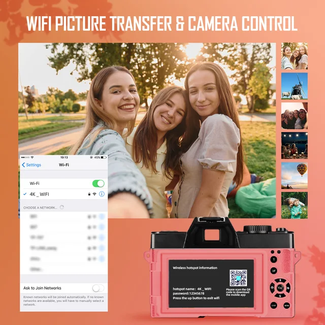 Capture lifes moments in high resolution with the G-Anica Macro Lens 4K Pink Digital Camera.