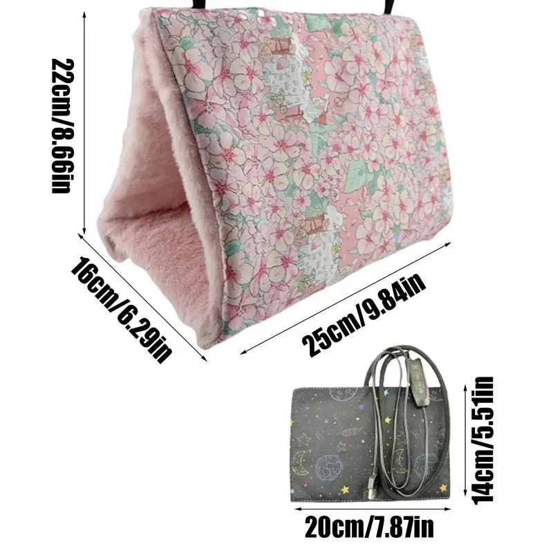 Winter Bird House For Cage Plush Lining Bird Nest Comfortable Touch Parakeet Heating House Removable USB Sleeping Mat