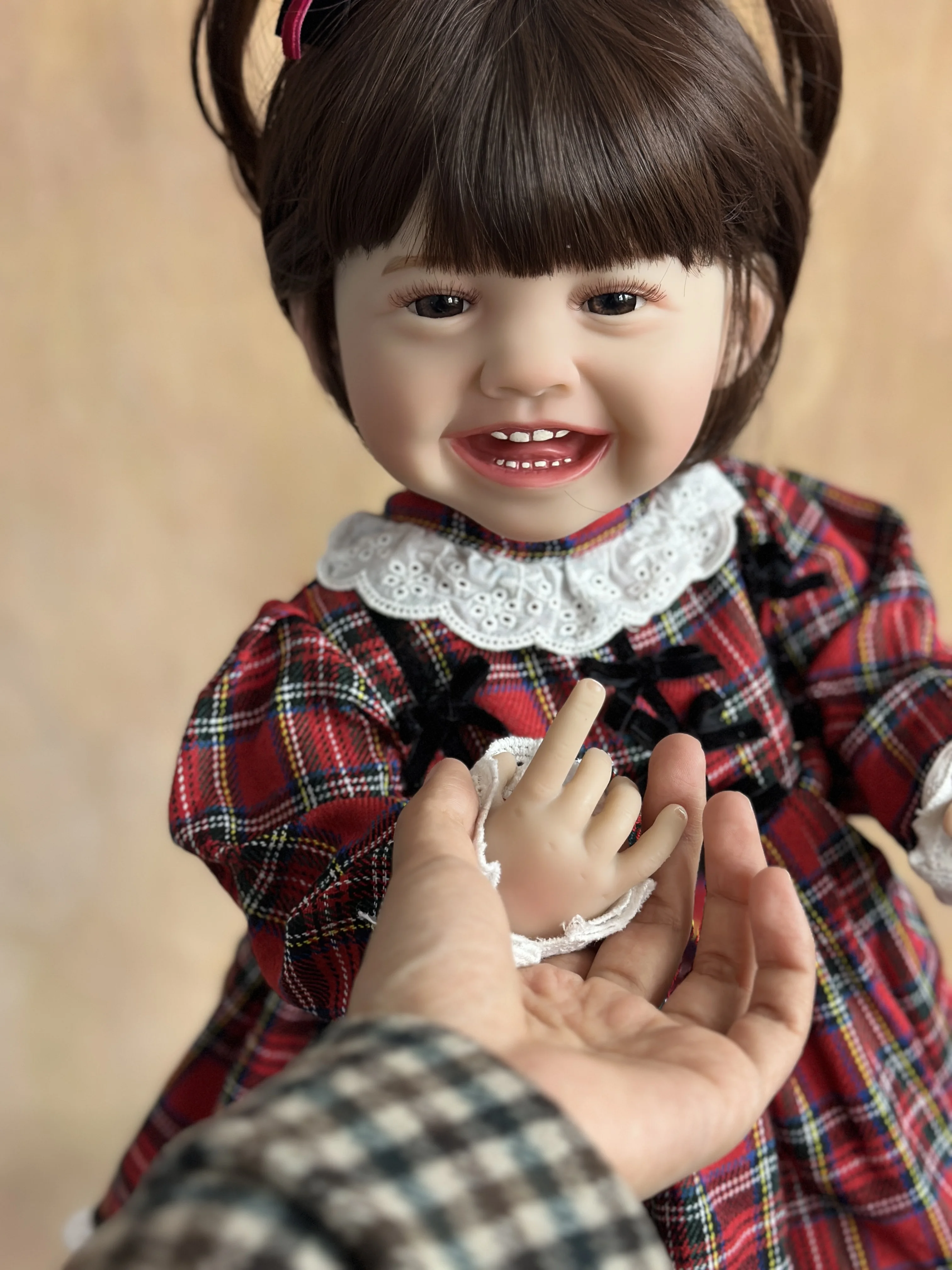 BZDOLL New Face Mila 55 CM Full Silicone Body Realistic Reborn Baby Can Stand Girl Doll Princess Toddler Bebe Birthday Gift 2
