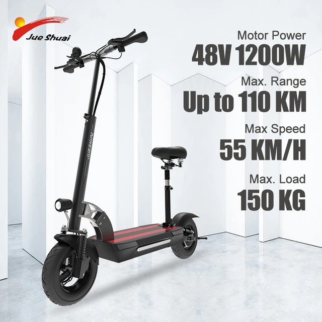 Adult electric scooter with ah battery km range w motor km h speed tires