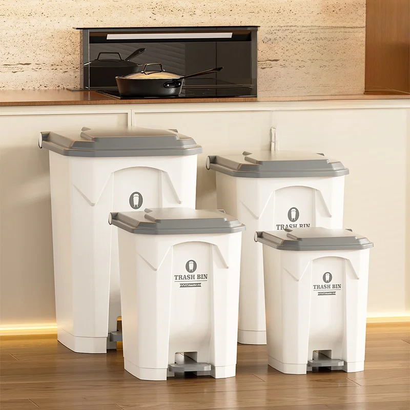Large Capaci Pedal Tra Can Kitchen Use School Special 50L Foot Pedal Buet Home Commercial Use Big Size Garbage Bin