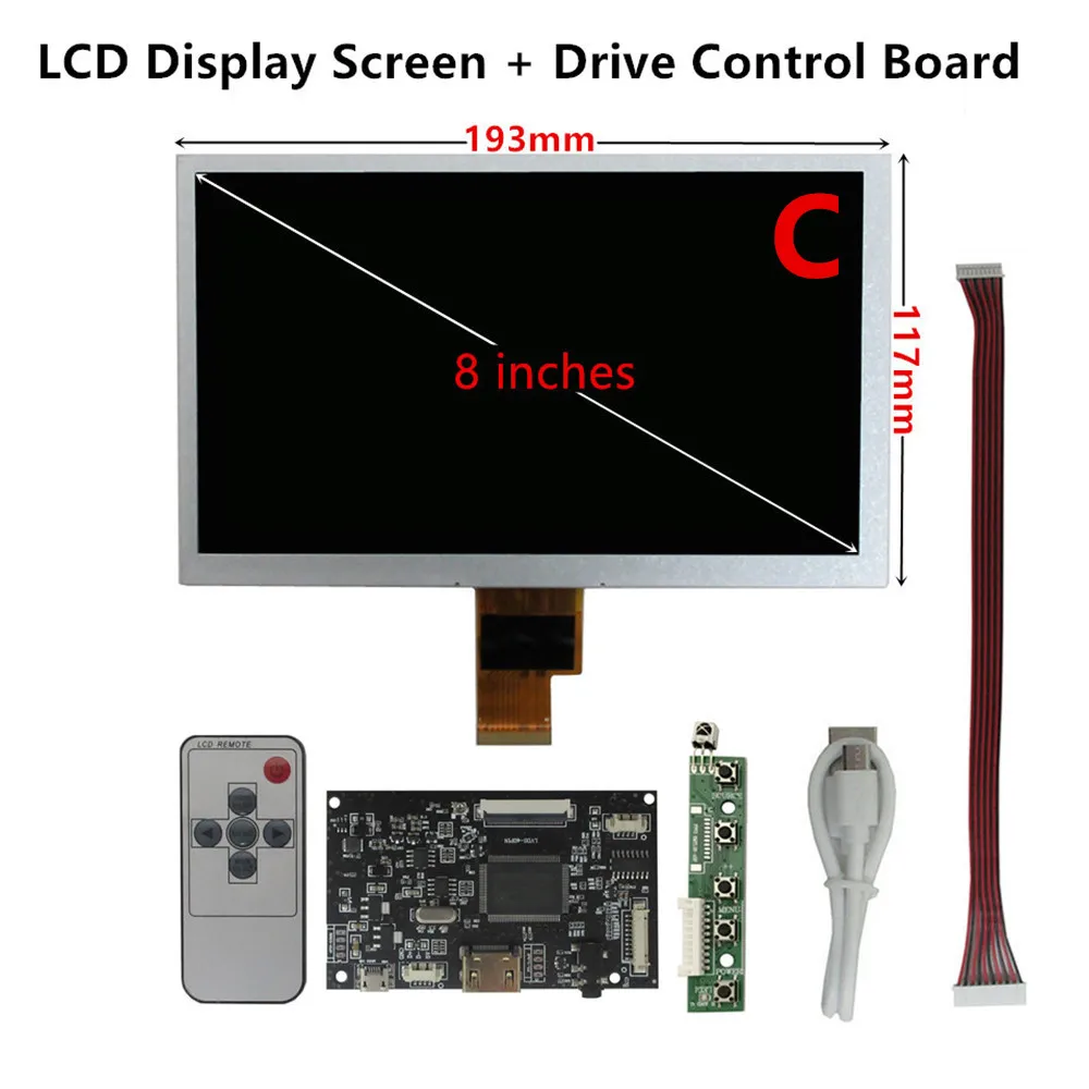 ���� DIY ����̹� ��Ʈ�� ����, ����� ���� �ٳ��� ���� PC �޴�� ����Ϳ�, LCD ���÷��� ȭ��, 8 ��ġ ZJ080NA-08A, 1024x600