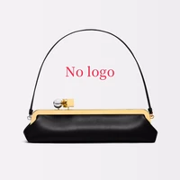 Long Clutch Bag with Removable Shoulder Strap, Women's Fashionable Baguette Bag, Luxury Designer Clip Handbag Purses for Ladies - Image 2