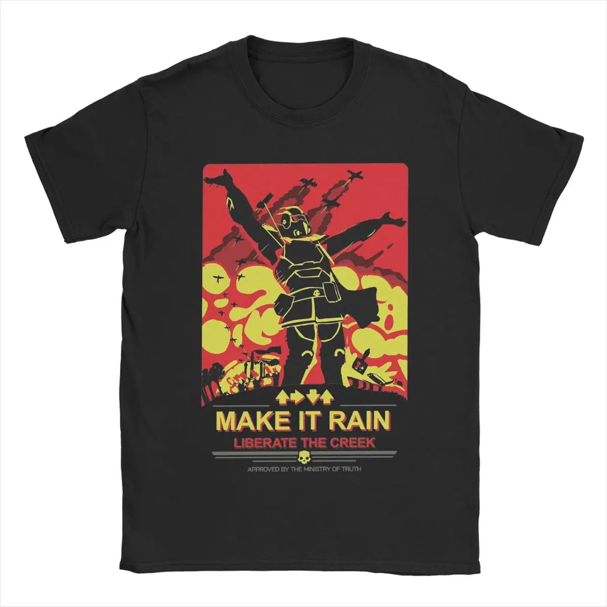 Helldivers 2 Make It Rain Relaxe The Creek T-Shirt Da Uomo T-Shirt Girocollo T-Shirt Puro Cotone Regalo Di Compleanno Abbigliamento
