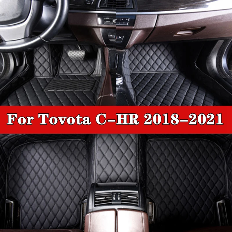 

Car Foot Pads Car Interior Accessories Protective Pad Custom Auto Floor Mats Automobile Carpet Cover For Toyota C-HR 2018-2021