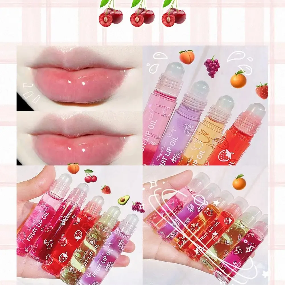 Roll-on Fruit Essence Lip Balm lip balm lip gloss lip makeup lip glaze lip oil 6 Colors for Lip Hydrating