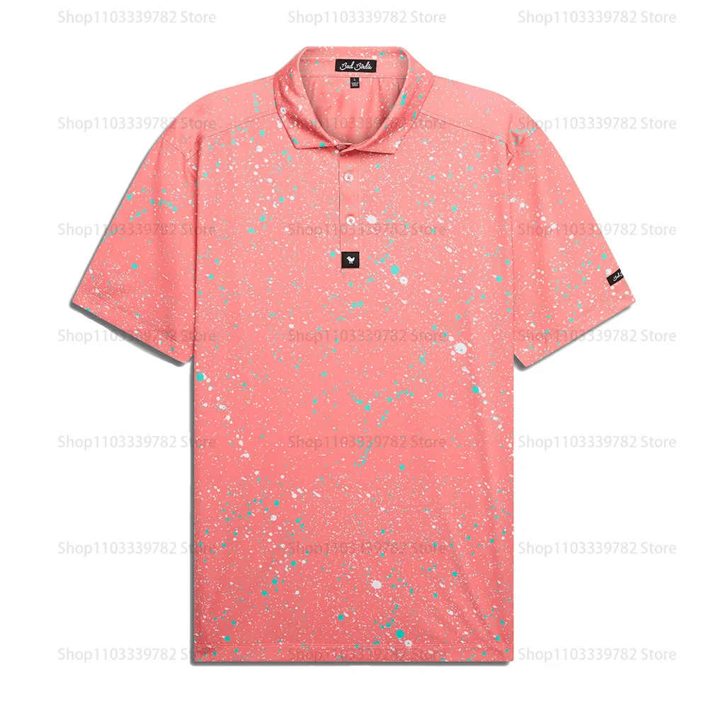 

Мужская спортивная рубашка с коротким рукавом, футболка-поло для тренировок по гольфу