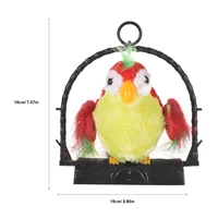 Plush Figure Toys Recording Hanging Decoration Early Learning Parrot Kids Educational Red Talking Child 2
