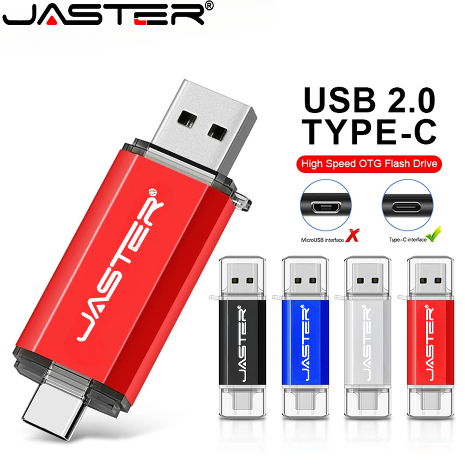 Android OTG 2 in 1 USB Flash Drives 4GB 8GB 16GB Type-C Micro  128GB 64GB 32GB 16GB 8GB Pendrives Pen Drive Cle for Phone