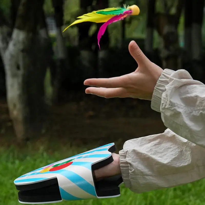 【Exclusive Offer】 Badminton Toy Jazzminton Toy Badminton Shuttlecock Kids Interactive Game Paddle Outdoor Games Garden Play Toy For People Of
