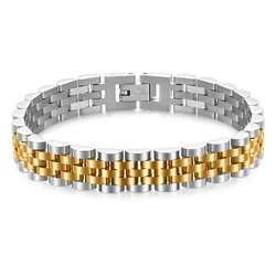 Trendy Minimalist Gold - Plated Stainless Steel Bracelet - Elegant Jewelry Gift - 20cm (Mixed Color)