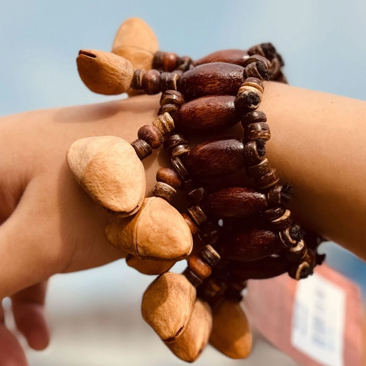 Natural Fruit Shell Bracelet African Drum Rattle Percussion Accompaniment Musical Percussion Instruments Ornaments Hand Bells hand bell