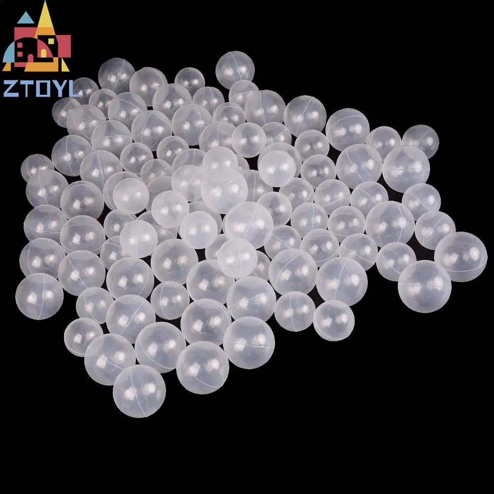 

50pcs Outdoor Funny Toys Baby Pool Ocean Balls Transparent White Plastic Air Balls Sports Play Pit Balls Or 1pc ball storage bag