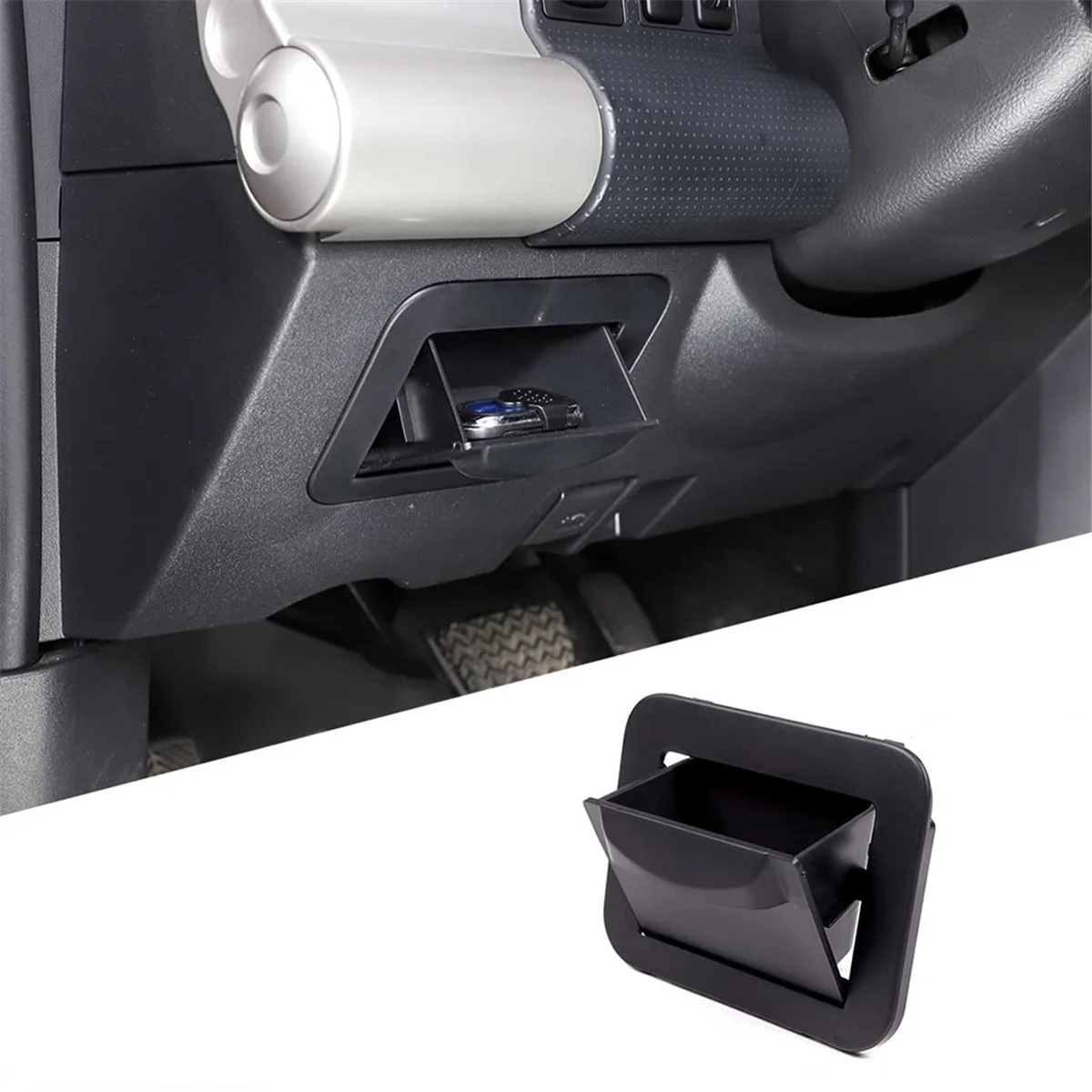Center Console Fuse Storage Box for Toyota FJ Cruiser 2007-Driver's Seat ABS Fuse Box Coin Container Inner fuse storage box