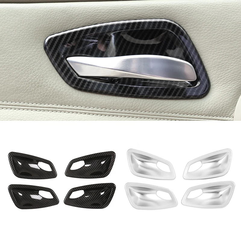 

For BMW 3 Series E90 2005 2006 2007 2008 2009 2010 2011 2012 Carbon Fiber Texture Car Door Handle Panel Door Bowl Cover Trim