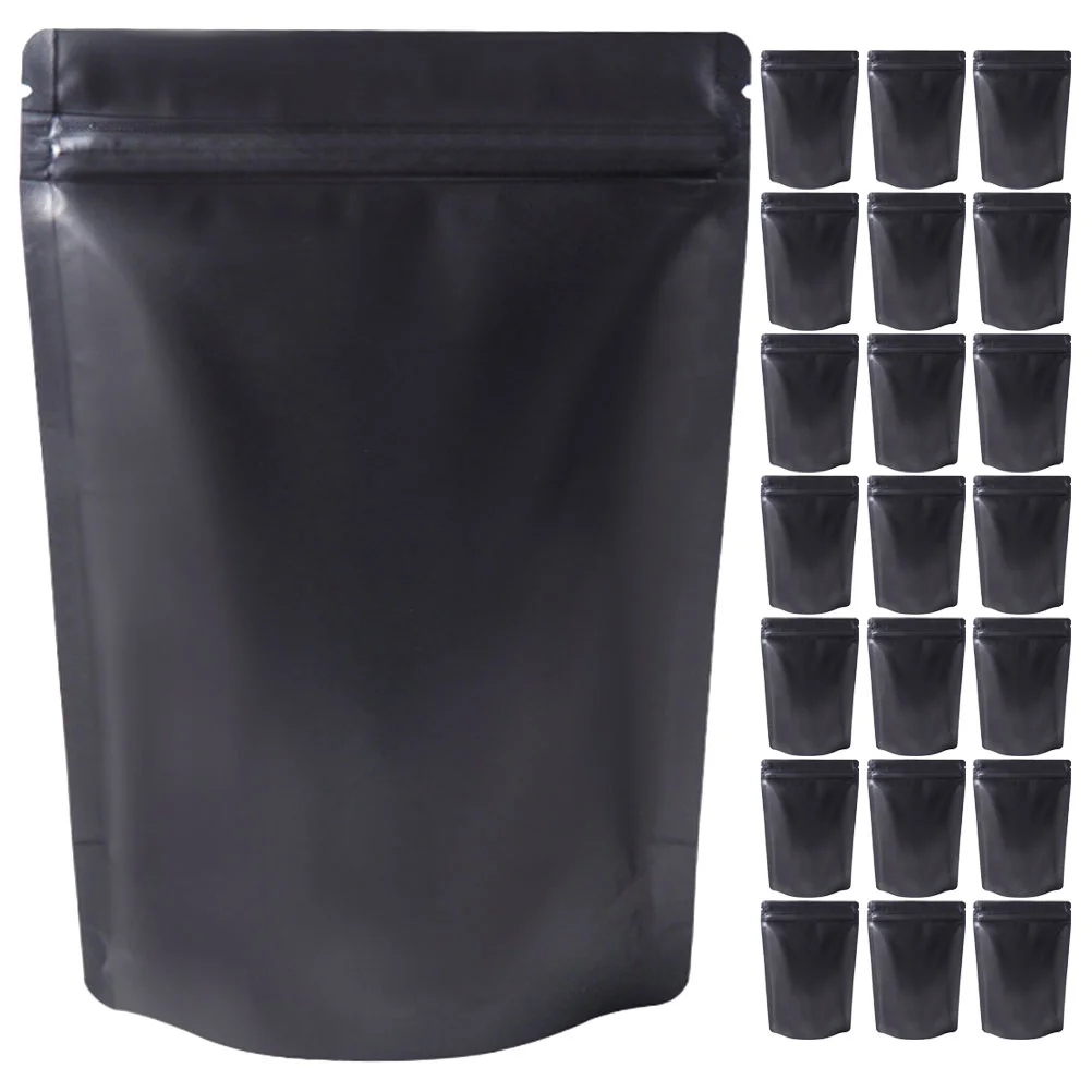 

100 Pcs Sealable Bags Packaging Stand Food Matte Candy Storage Containers Coffee Bean Resealable Pouch