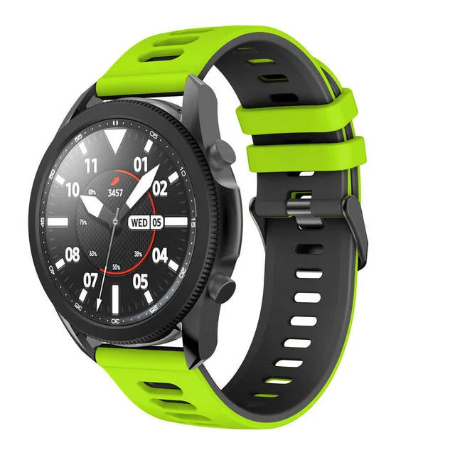 Silicone Sports Band Strap - Versatile 22mm/20mm Fitness Bracelet