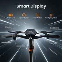 Trottinette Électrique 800W, Batterie 48V 15.6Ah, Autonomie 55km, Double Suspension, Pneus 10 Pouces, Frein à Disque, Pliable, Charge Max 120kg 4