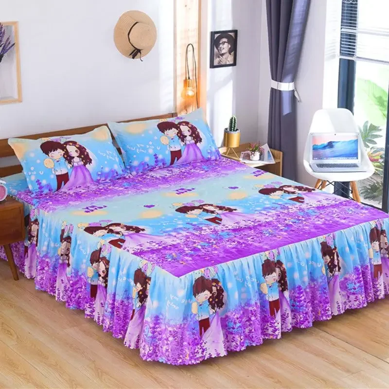 Bed Sheets Fashion Modern Washed Bedroom Comfortable Skin-friendly Mattress Bedspread Luxury Dormitory Bedding Queen King Size