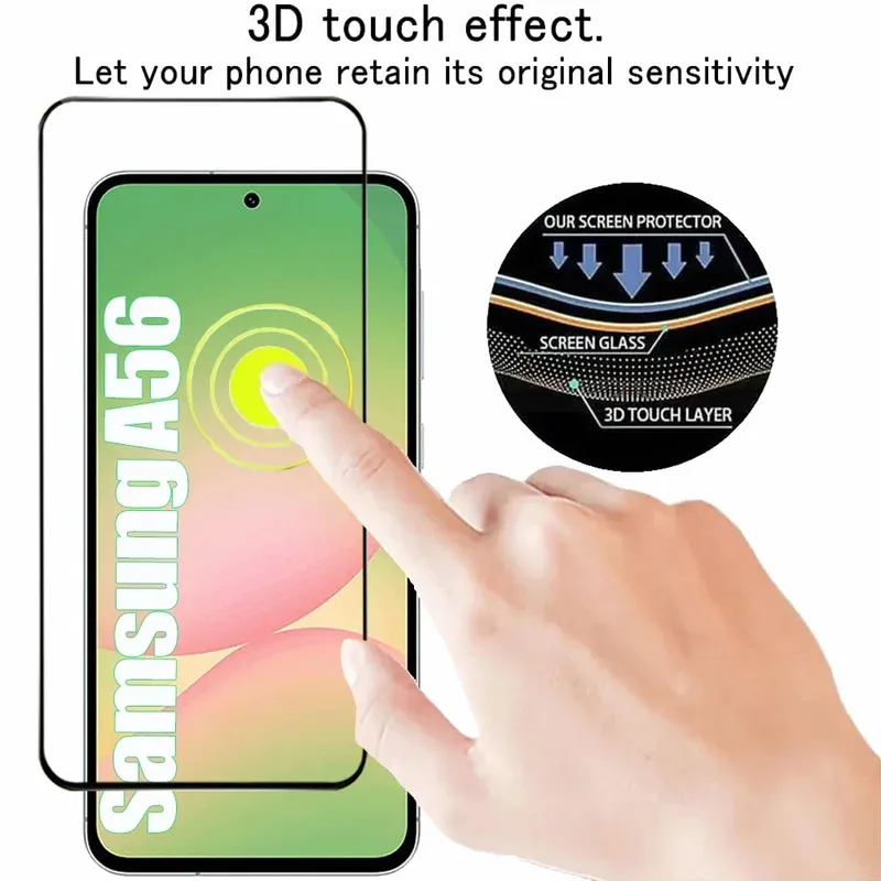 2-4 Screen Protector For Samsung Galaxy A56 A55 A54 A53 Tempered Glass For Samsung A17 A27 A37 A57 A36 A26 A16 S26 S25 S24 Ultra 3