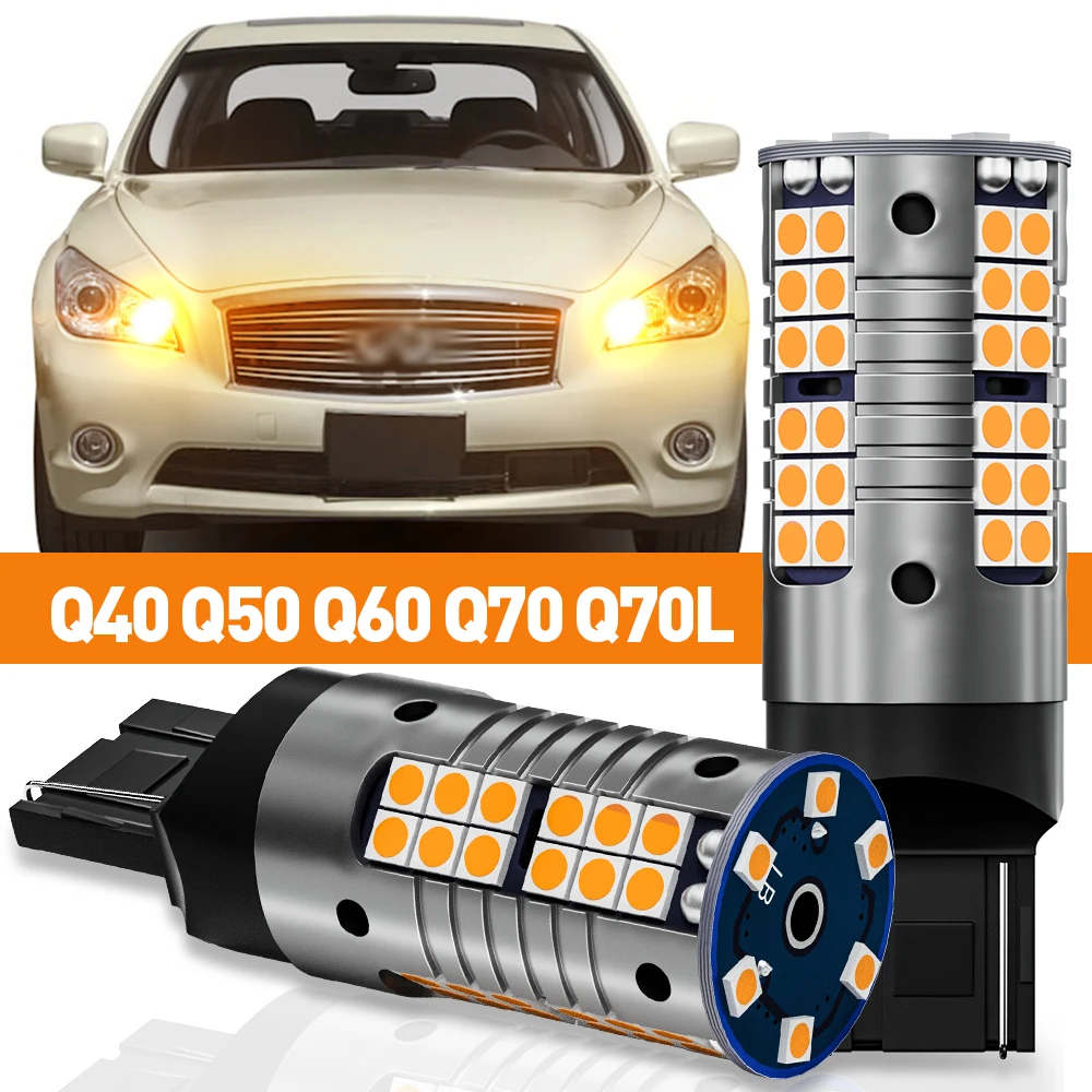 

2pcs LED Turn Signal Light For Infiniti Q40 Q50 Q60 Q70 Q70L 2014 2015 2016 2017 2018 2019 Accessories Canbus Lamp