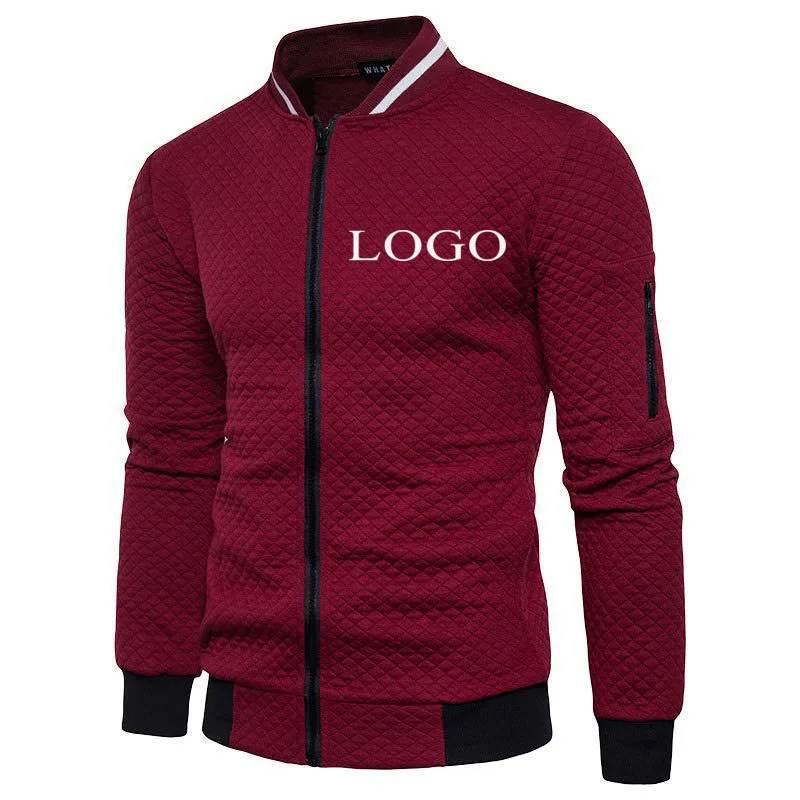 Your Own Design Brand Logo/Picture Personalized Custom Anywhere Men Women DIY Zipper standing neck hoodie Fashion New